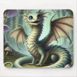 Drache Jabberwocky Niedlich Fantasy Kreatur Kunst Mousepad