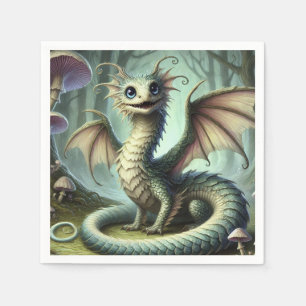 Drache Jabberwocky Niedlich Fantasy Kreatur Kunst Serviette
