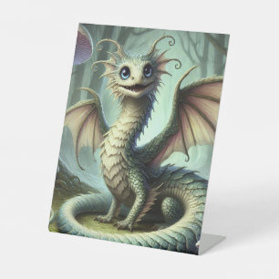Drache Jabberwocky Niedlich Fantasy Kreatur Kunst Sockelschild