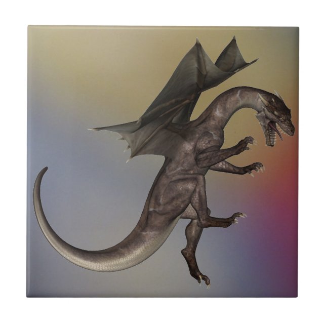 Drache-Kachel Fliese (Vorderseite)
