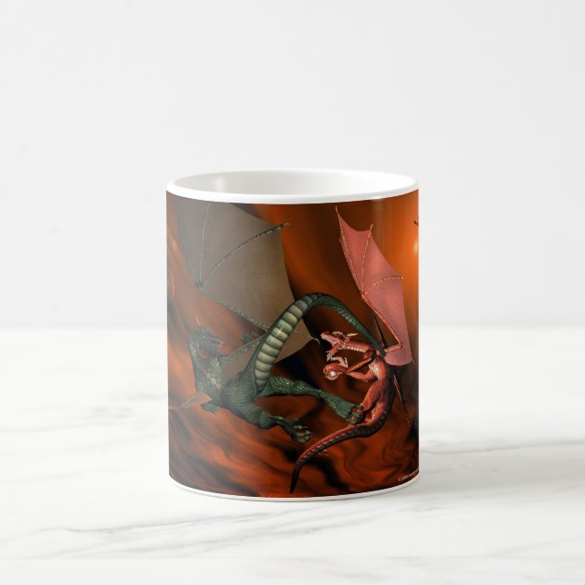 Drache-Kampf-kundengerechte Tasse (Mittel)