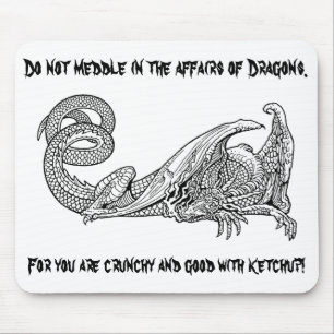 Drache-Ketschup 2 Mousepad