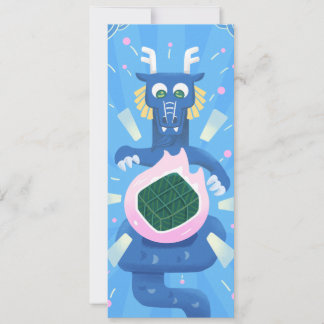 Drache kocht Banh Chung - Funky Cute Stil Einladung