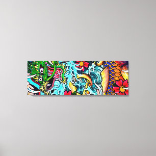 Drache Koi Leinwanddruck