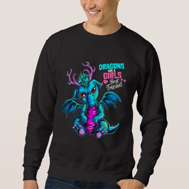 Drache Kostüm Mädchen Drachen Sind Ein Mädchen S B Sweatshirt (Vorderseite)
