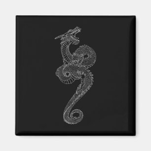 Drache Kunst Tattoo Japan Traditionelle Japanische Magnet