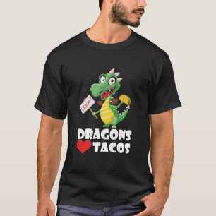 Drache-Liebetacos-Shirt-Erwachsener scherzt T-Shirt