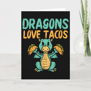 Drache liebt Tacos süß Cinco De Mayo mexikanisches Karte