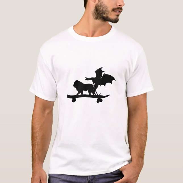 Drache-Löwe-T-Shirt T-Shirt (Vorderseite)