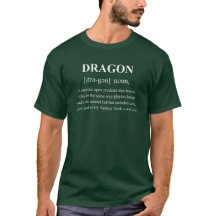 Drache Lustige Monster-Definition mit weißem Text
