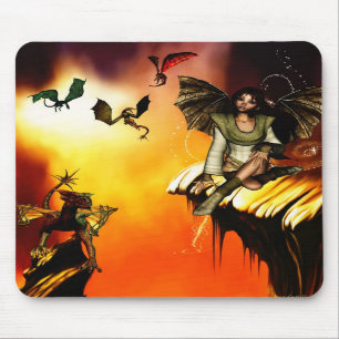 Drache-Mädchen Mousepad