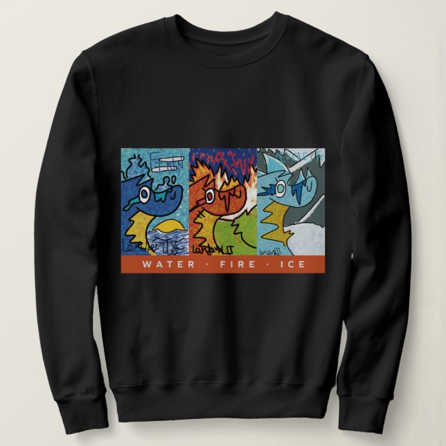 Drache mit 3 Köpfen Sweatshirt (Design vorne)