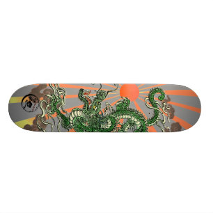 Drache mit aufgehende Sonne 2 Skateboard