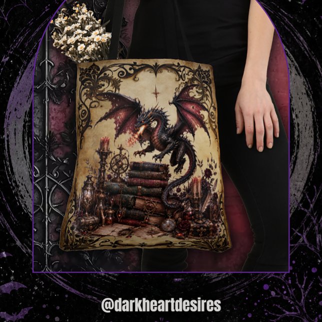 Drache mit Bücherstapel (Von Creator hochgeladen)
