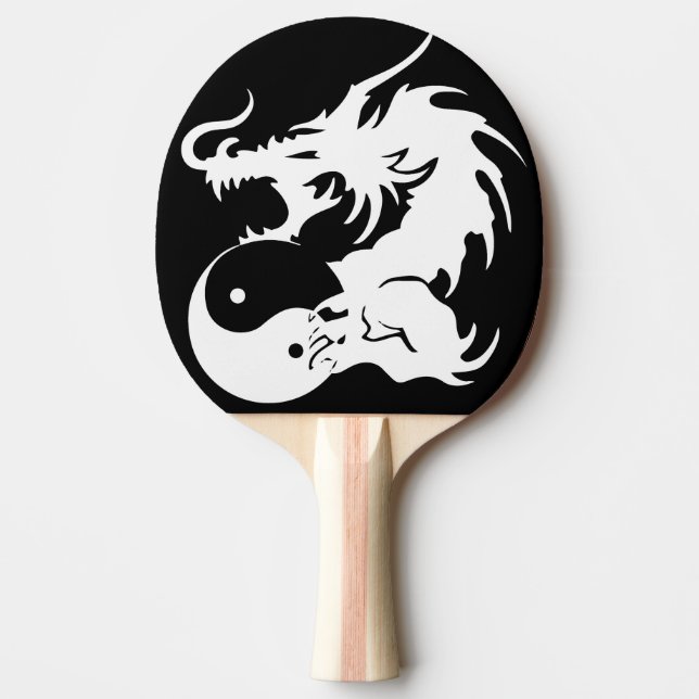 Drache mit dem Ying Stammes- Tätowierung Yang Tischtennis Schläger (Vorderseite)