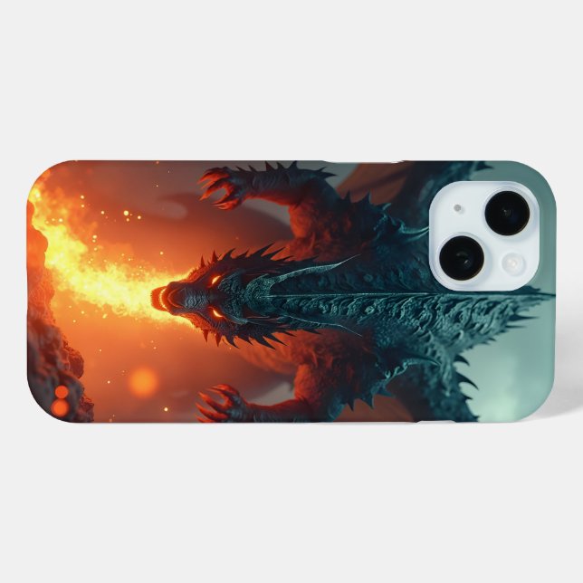 Drache mit Feuer Case-Mate iPhone Hülle (Rückseite (Horizontal))