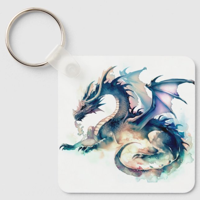 Drache mit Flügeln Schlüsselanhänger (Vorderseite)
