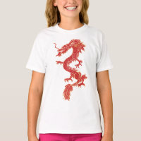 Drache mit roter Farbe