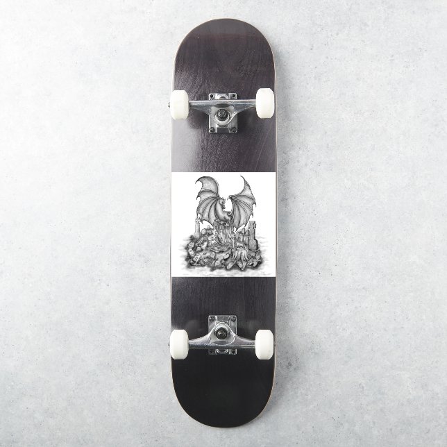 Drache mit Zombie Aufkleber (Skateboard)