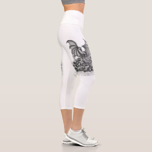 Drache mit Zombie Capri Leggings