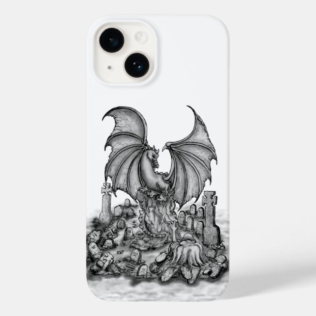 Drache mit Zombie Case-Mate iPhone Hülle (Rückseite)