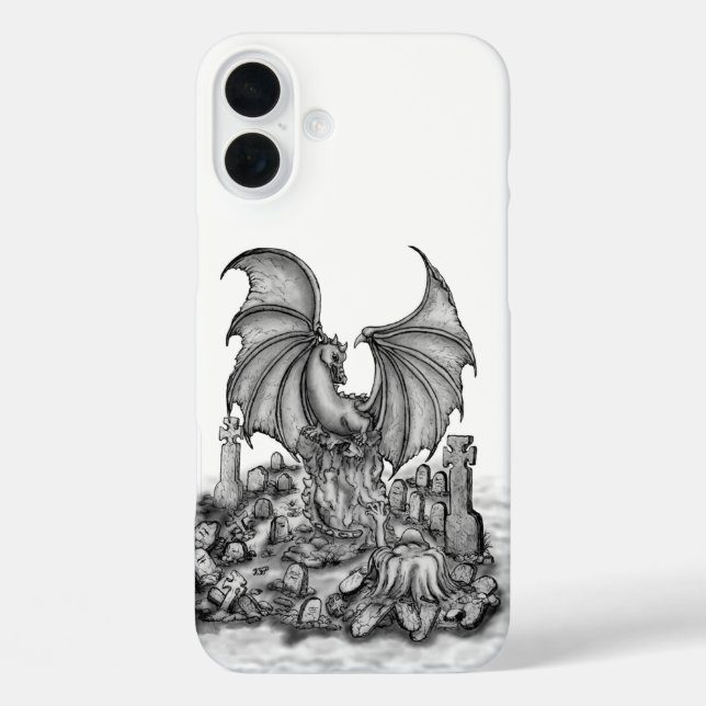 Drache mit Zombie Case-Mate iPhone Hülle (Rückseite)