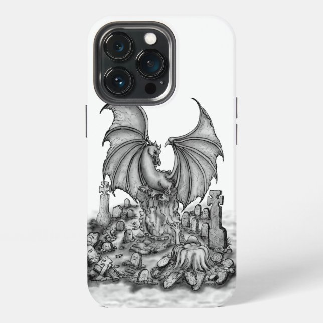 Drache mit Zombie iPhone Hülle (Hinten)
