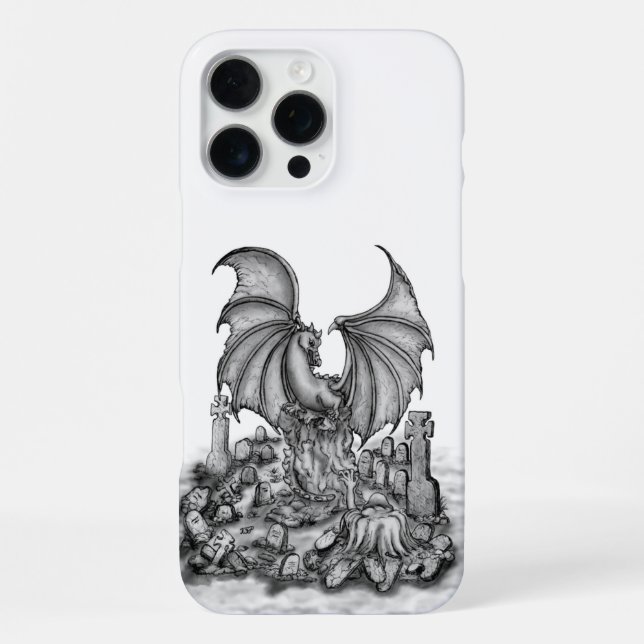 Drache mit Zombie iPhone Hülle (Rückseite)