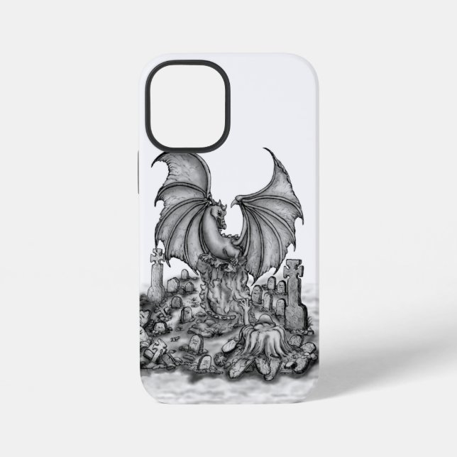 Drache mit Zombie iPhone Hülle (Rückseite)