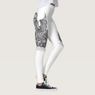Drache mit Zombie Leggings