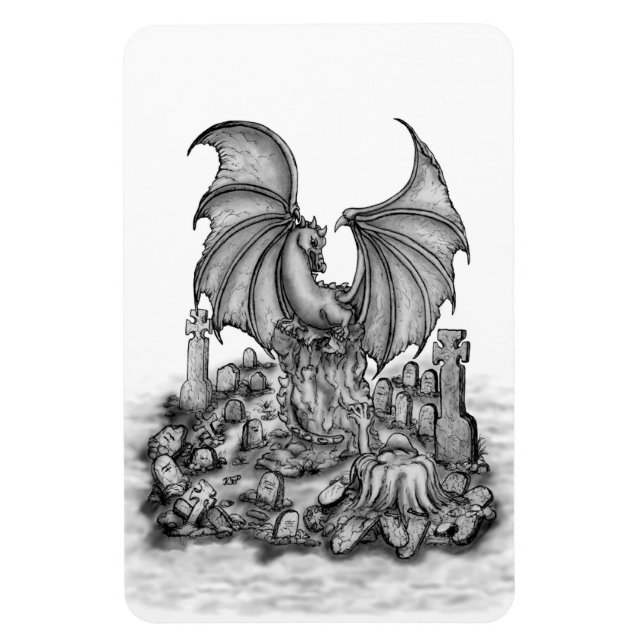 Drache mit Zombie Magnet (Vertikal)