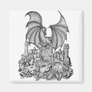 Drache mit Zombie Magnet