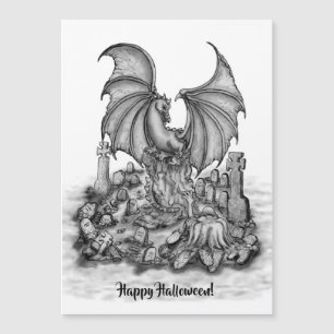 Drache mit Zombie-Magnetkarte Magnetkarte