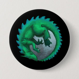 Drache Mond Knopf Button