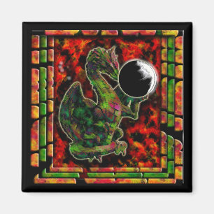 Drache-Mond-Magnet Magnet