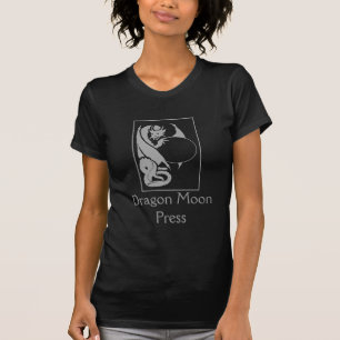 Drache-Mond-Presse-T - Shirt - silbernes Logo