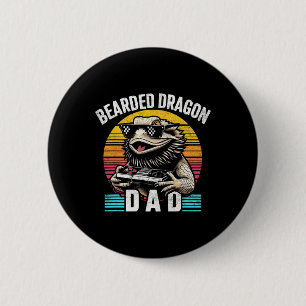 Drache Papa Vintage Videospiel Eidechse Reptilienl Button