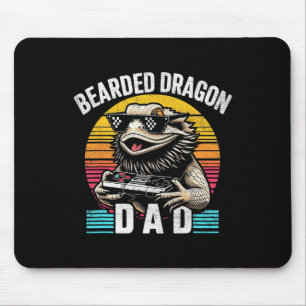 Drache Papa Vintage Videospiel Eidechse Reptilienl Mousepad