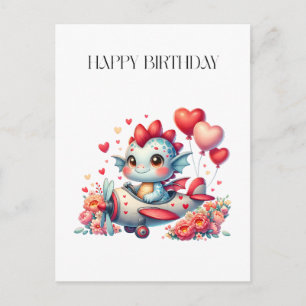 Drache Pilot Geburtstag Feiertagspostkarte