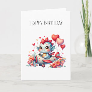 Drache Pilot Geburtstag Karte