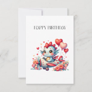Drache Pilot Geburtstag RSVP Karte