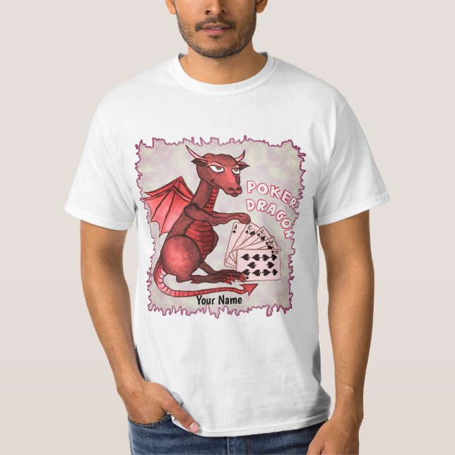 Drache Poker T-Shirt (Vorderseite)