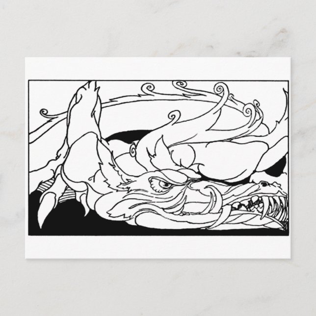 Drache Postkarte (Vorderseite)