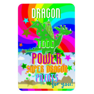 Drache-Power-Superdrache-Punkte 1000 für Sie! Magnet