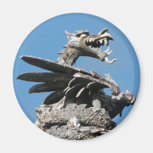 Drache, Rathaus Cardiff, Wales, Großbritannien Magnet