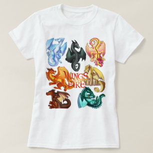 Drache "Retro Wings of Fire All Together Rainwings T-Shirt