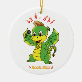Drache Rockstar™ Verzierung Keramik Ornament