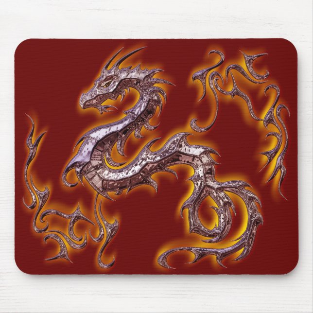Drache rojo Fuego Mousepad (Vorne)