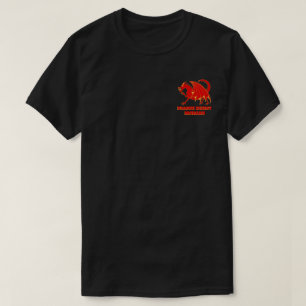 Drache-rote Goldfronten-Rückseite DRACHE-ENERGIE T-Shirt
