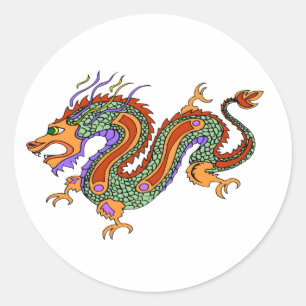 Drache Runder Aufkleber